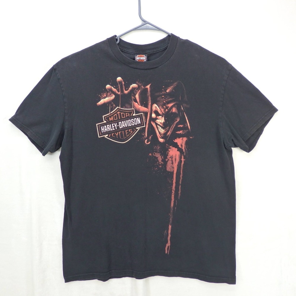 Harley-Davidson Tee T-Shirt XL Singapore‎ Joker Clown Melting VF Imagewear 2009